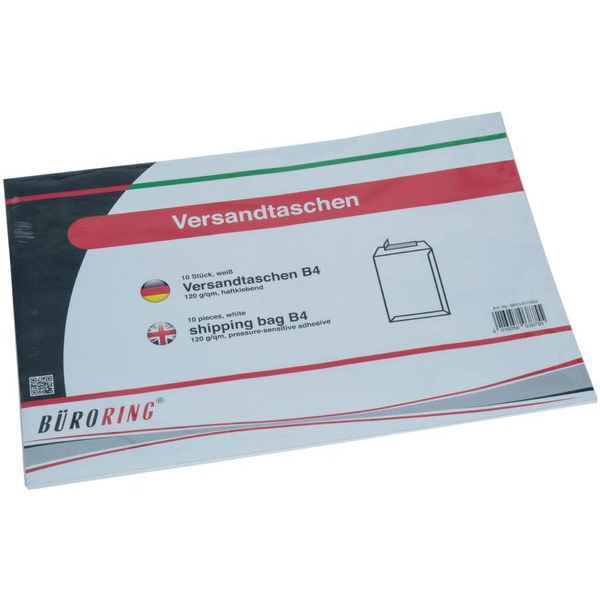 4016058038755 - Versandtaschen B4 ohne Fenster haftklebend 120g weiß 4016058038755 10 Stück