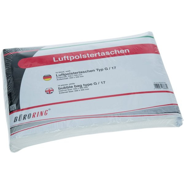 4016058038830 - Luftpolstertaschen AIRMAX 17 G 307621 innen 230x340mm Haftklebung mit Abdeckstreifen Adhäsionsverschluss und Lochung für Kla 10 Stück