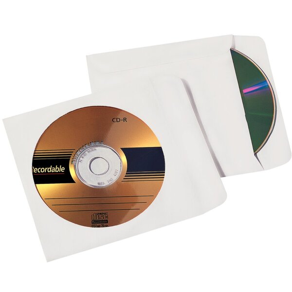 4016058038922 - CD Hülle selbstklebend weiß 100er 124x124mm mit Fenster 90g 4016058038922 307800 100 Stück