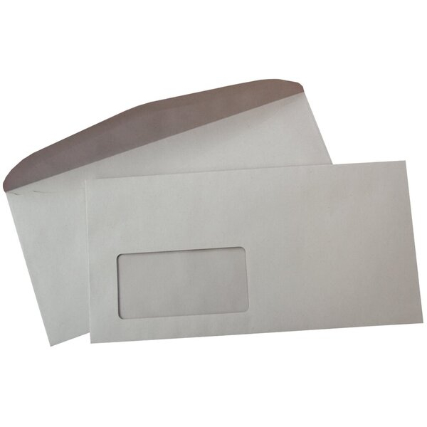 4016058038953 - Kuvertierhüllen 307830 Din Lang+ (C6 5) 229x114mm ISK mit Fenster nassklebend 80g grau 4016058038953 1000 Stück