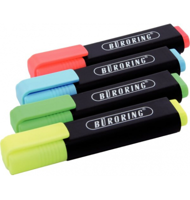 Textmarker-Set 236512, 4-farbig sortiert, 2-5mm Keilspitze