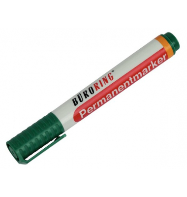 Büroring Permanentmarker, grün, Rundspitze 1,5-3mm