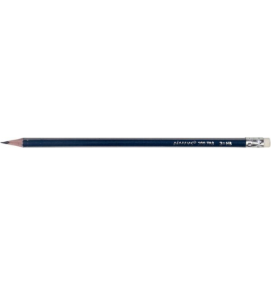 Büroring Bleistift, HB, mit Radier- gummi, dreieckig, ergonomischer