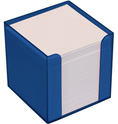 Zettelbox 196612, 9x9x9cm, blau, Kunststoff, inkl.: 700 Notizzettel