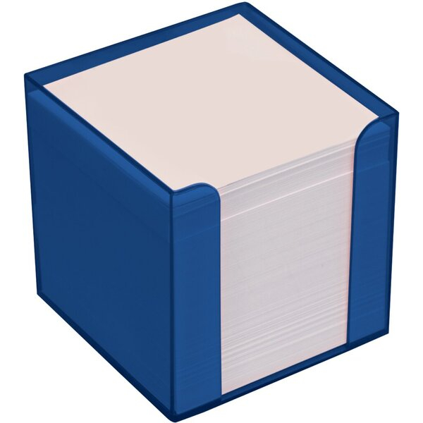 4016058046576 - Zettelbox 196612 9x9x9cm blau Kunststoff inkl 700 Notizzettel 4016058046576 Büroring