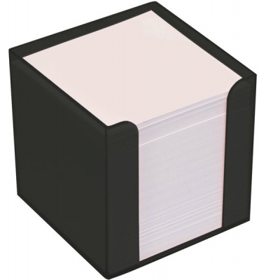Zettelbox 196614, 9x9x9cm, schwarz, Kunststoff, inkl.: 700 Notizzettel
