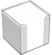 Zettelbox 196619, 9x9x9cm, transparent, Kunststoff, inkl.: 700 Notizzettel