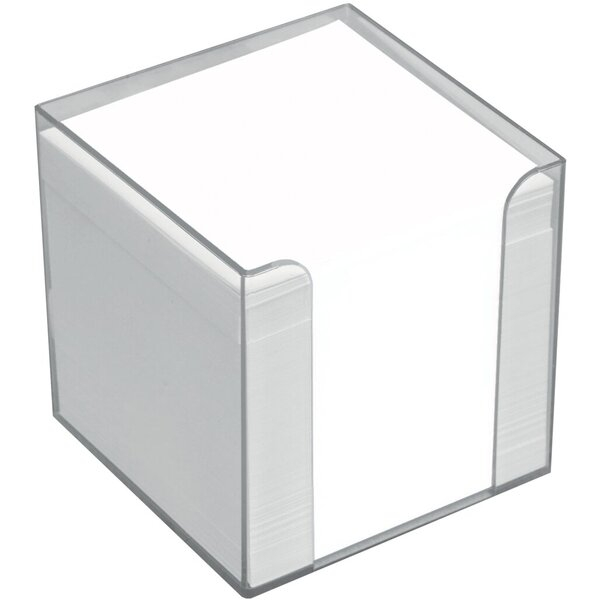 4016058046613 - Zettelbox 196619 9x9x9cm transparent Kunststoff inkl 700 Notizzettel 4016058046613 Büroring