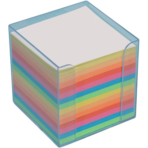 4016058046651 - Zettelbox 196646 9x9x9cm transparent Kunststoff inkl 700 Notizzettel 4016058046651 Büroring