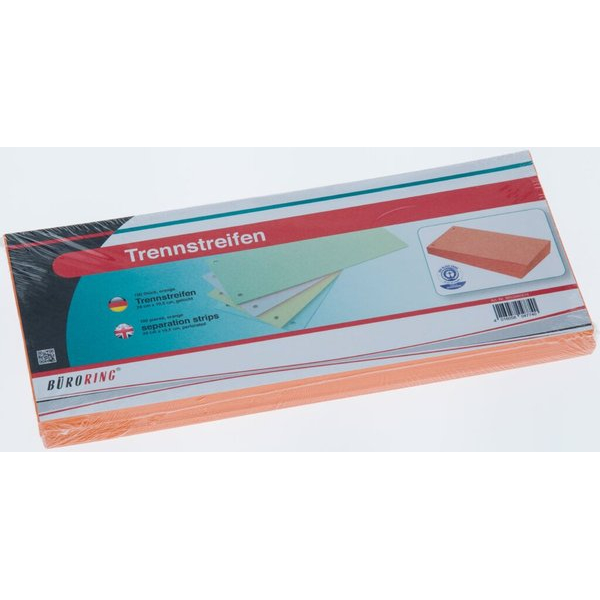4016058047740 - Trennstreifen BRG660576 orange 190g gelocht 24x105cm  4016058047740 Büroring