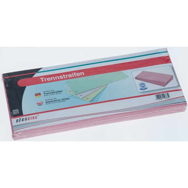 4016058047832 - Trennstreifen BRG660578 rot 190g gelocht 24x105cm  4016058047832 Büroring