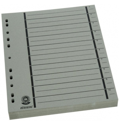 Trennblätter BRG670105 A4 grau 230g 