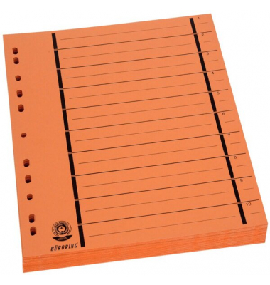 Trennblätter BRG670104 A4 orange 230g 
