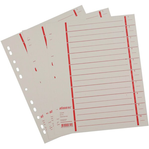 4016058048273 - Trennblätter BRG670109 A4 chamois rot 230g Recyclingkarton 4016058048273 100 Stück