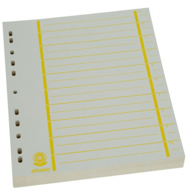 Trennblätter BRG670108 A4 chamois/gelb 230g 