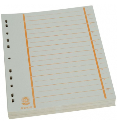 Trennblätter BRG670110 A4 chamois/orange 230g 