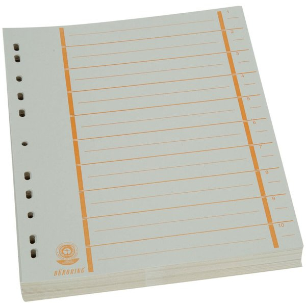 4016058048402 - Trennblätter BRG670110 A4 chamois orange 230g Recyclingkarton 4016058048402 Büroring