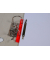 Heftstreifen kurz PP rot 35x150mm Metalldeckleiste