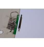 Heftstreifen kurz BRG660583, 3,5x15cm (BxL), Kunststoff mit Metalldeckleiste, gr&uuml;n