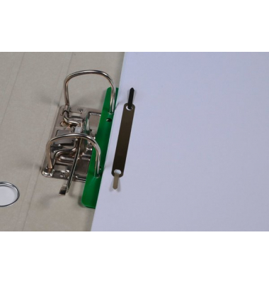 Heftstreifen kurz BRG660583, Kunststoff mit Metalldeckleiste, grün