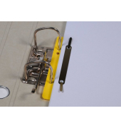 Heftstreifen kurz BRG660584, 3,5x15cm (BxL), Kunststoff mit Metalldeckleiste, gelb