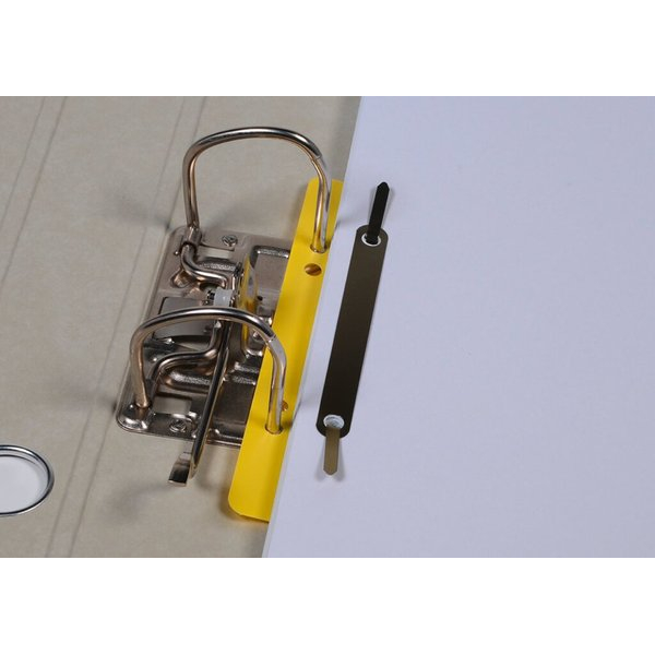 4016058050344 - Heftstreifen kurz BRG660584 35x15cm (BxL) Kunststoff mit Metalldeckleiste gelb 4016058050344 25 Stück