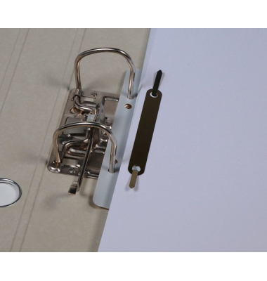 Heftstreifen kurz BRG660585, 3,5x15cm (BxL), Kunststoff mit Metalldeckleiste, grau