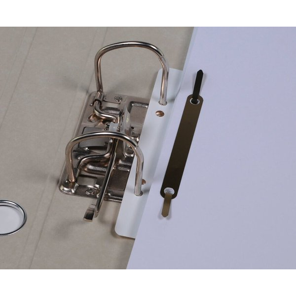 4016058050399 - Heftstreifen kurz BRG660586 35x15cm (BxL) Kunststoff mit Metalldeckleiste weiß 4016058050399 25 Stück