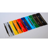 Heftstreifen kurz BRG660589, 3,5x15cm (BxL), Kunststoff mit Metalldeckleiste, farbig sortiert