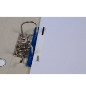 Heftstreifen kurz BRG660611, 3,5x15cm (BxL), Kunststoff mit Kunststoffdeckleiste, blau