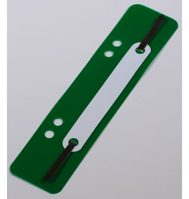 Heftstreifen kurz BRG660613, 3,5x15cm (BxL), Kunststoff mit Kunststoffdeckleiste, gr&uuml;n