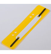 Heftstreifen kurz BRG660614, 3,5x15cm (BxL), Kunststoff mit Kunststoffdeckleiste, gelb