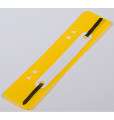 Heftstreifen kurz BRG660614, 3,5x15cm (BxL), Kunststoff mit Kunststoffdeckleiste, gelb