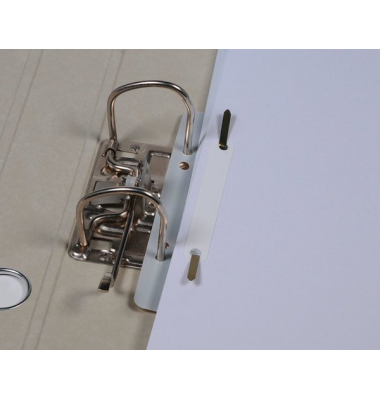 Heftstreifen kurz BRG660615, 3,5x15cm (BxL), Kunststoff mit Kunststoffdeckleiste, grau