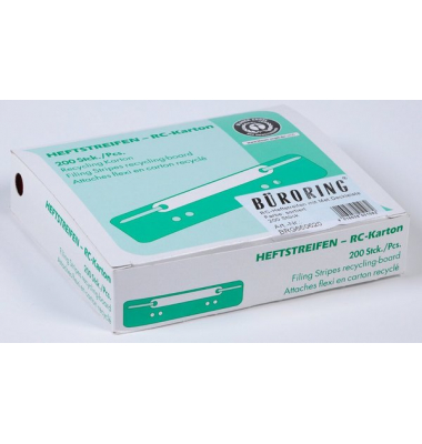 Heftstreifen kurz BRG660620, 3,5x15cm (BxL), Karton mit Metalldeckleiste, farbig sortiert