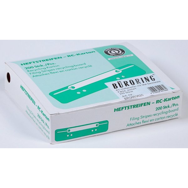 4016058051082 - Heftstreifen kurz BRG660620 35x15cm (BxL) Karton mit Metalldeckleiste farbig sortiert 4016058051082 200 Stück