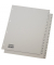 Büroring Register, 1-52, PP-Folie, grau