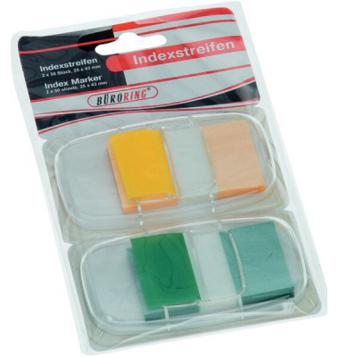 Haftmarker 8360ZZYELLOWGREEN, 25x43mm, 2-farbig sortiert, ohne, rechteckig