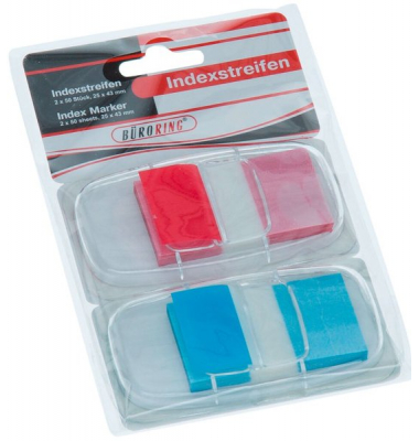 Haftmarker 8360ZZREDBLUE, 2-farbig sortiert, rechteckig