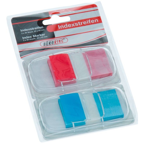4016058055714 - Index Haftstreifen im Spender aus PET rot und blau 4016058055714 Büroring