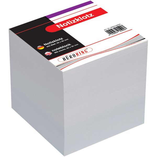 4016058055998 - Zettelklotz 196640 90x90mm weiß Papier 700 Blatt 4016058055998 Büroring