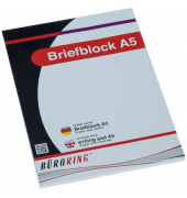 Briefblock A5 50 Blatt blanko, holzfrei, weiß