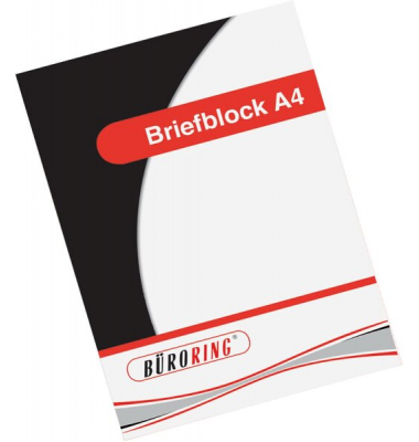 Büroring Briefblock, A4/50 Blatt, kariert,4-fach gelocht,