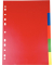 Kunststoffregister BRG620194, 5-teilig blanko, A4, 120&micro;m, farbige Taben, 5-teilig