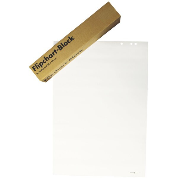 4016058078447 - Flipchartblock 68x99cm blanko blanko 4016058078447 5 Stück