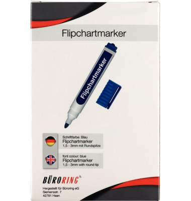 Flipchartmarker 223016, Stift, blau, 1,5-3mm Rundspitze