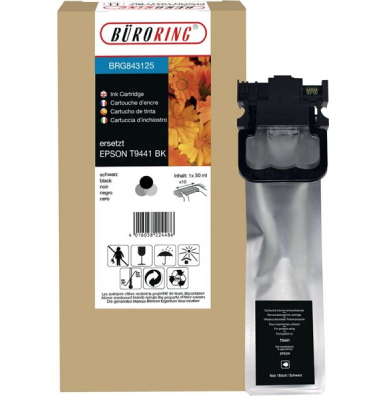 Druckerpatrone BRG843125 (kompatibel mit Epson), schwarz, ca. 3400 Seiten