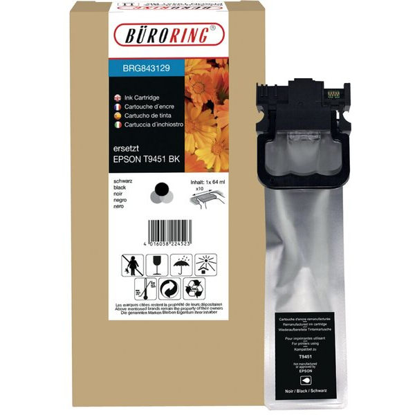 4016058224523 - Tintenpatrone XL schwarz für Workforce Pro WF-C5210DW 5290DW 4016058224523 Büroring