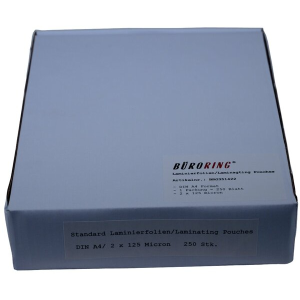 4016058514228 - Laminierfolien 351422 A4 216x303mm 125mic x2 glänzend 4016058514228 250 Stück