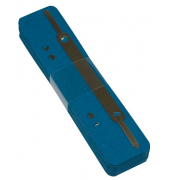 Heftstreifen kurz RC-Recycling mit Metalldeckleiste, blau